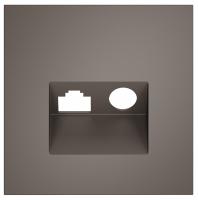 Накладка для ТВ-розетки и RJ-11 или RJ-45 Voltum S70 VLS002714