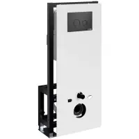Инсталляция для унитаза WasserKRAFT Glan 66 66TLT.010.ME.WH.MB01 с кнопкой смыва, черный матовый