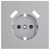 Накладка для розетки с заземлением и со шторками и 2хUSB type A Voltum S70 VLS000916