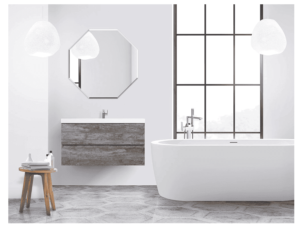 Тумба под раковину Cezares Molvenio 46 80 MOLVENO 46-80-2C-SO-LG серое дерево