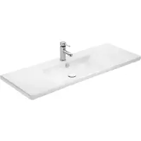 Раковина Misty Soft 13120-KL 118,3x45,5 см, накладная, белый