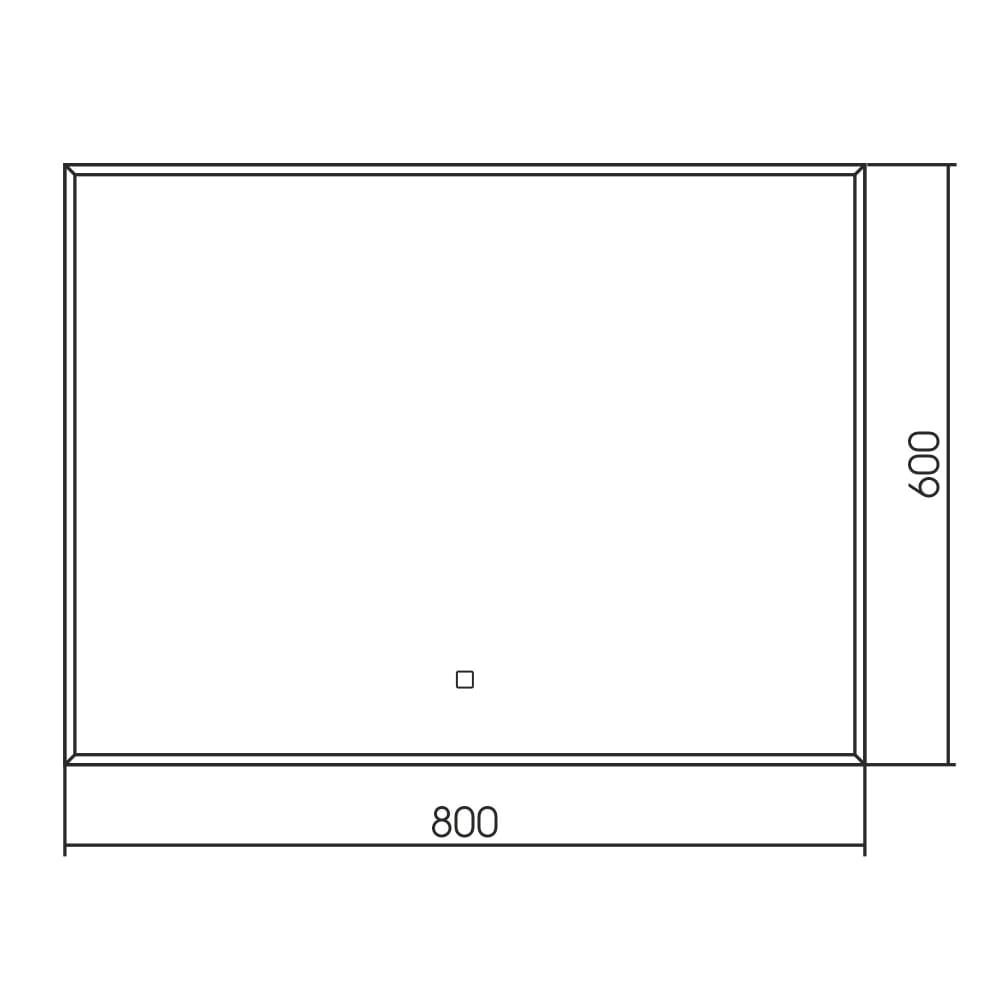 Зеркало с подстветкой Abber See AG6103SL-0.8