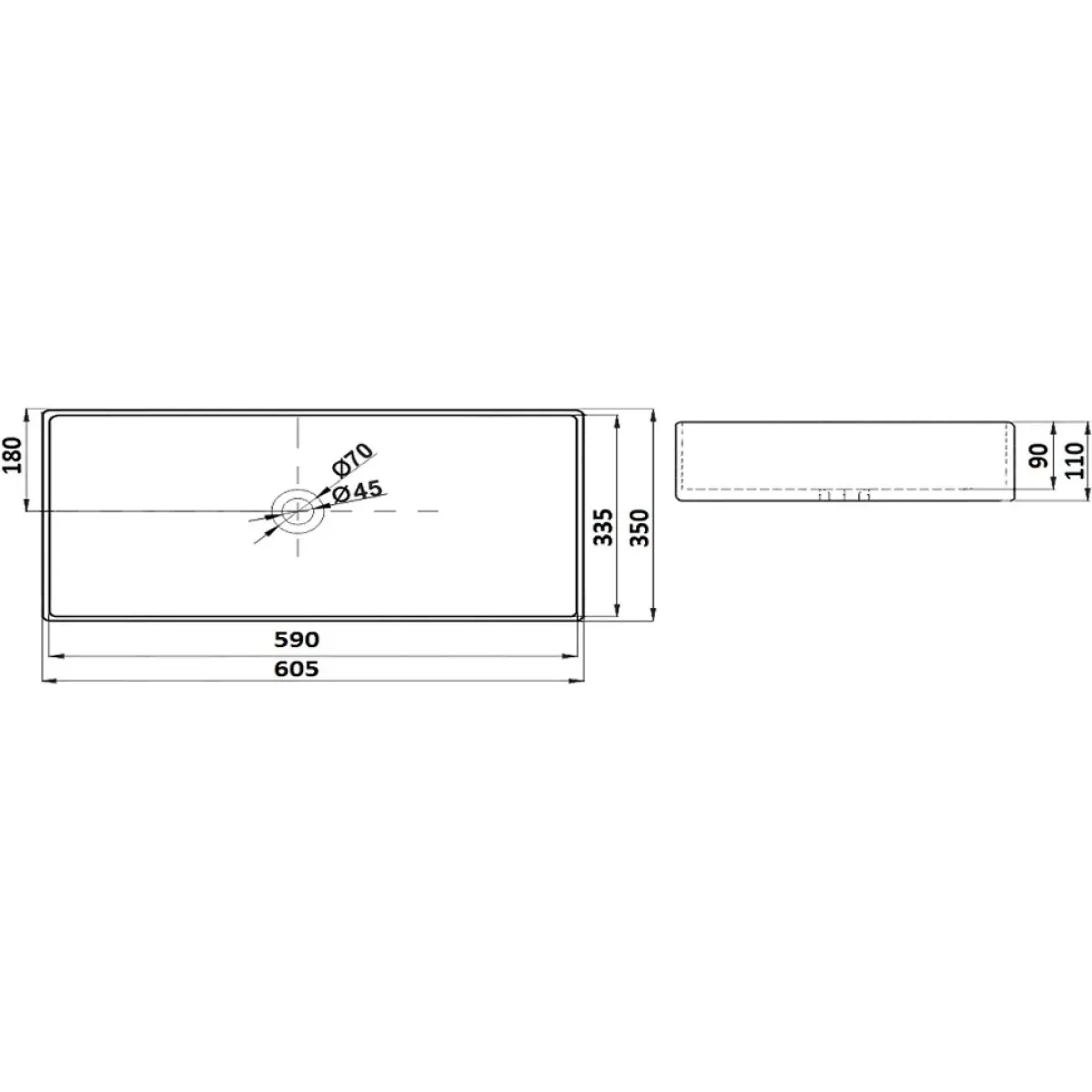 Раковина-чаша CeramaLux 78189MC-1 60,5x35 см, накладная, капучино матовый