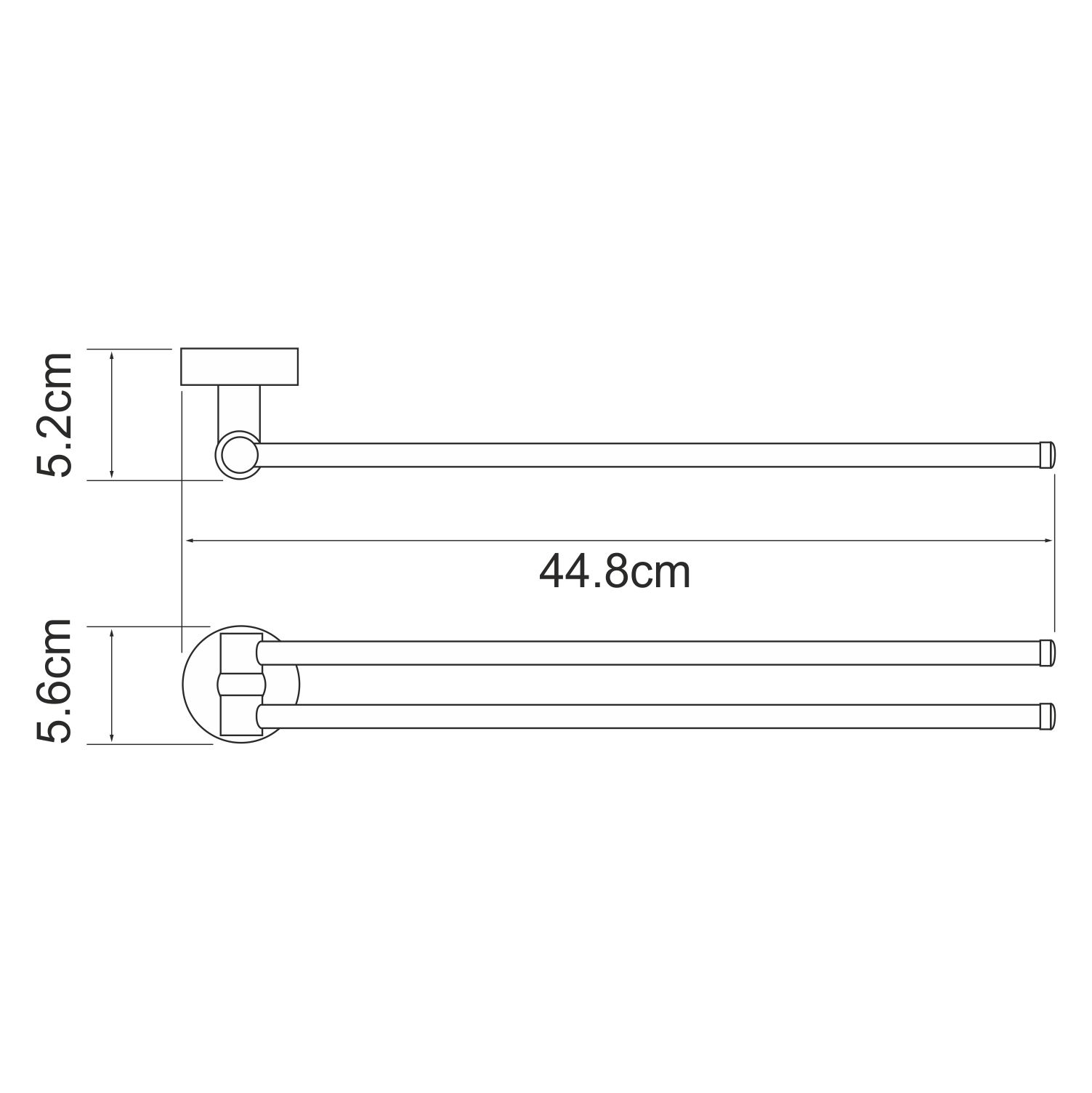 Изен (Isen) K-4031 Держатель полотенец двойной
