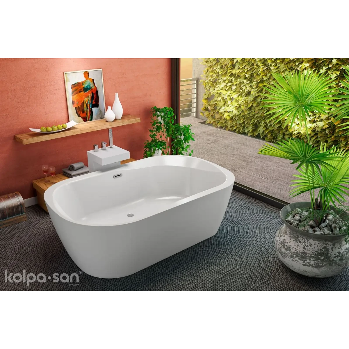 Акриловая ванна Kolpa-San Adam & Eva FS 561130 190x120 см, отдельностоящая, белый
