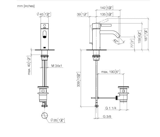Смеситель для раковины Dornbracht Meta 33502660-00