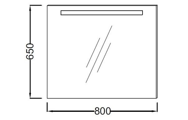 Зеркало Jacob Delafon Parallel 80 (EB1413-NF) c подсветкой
