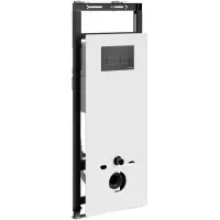 Инсталляция для унитаза WasserKRAFT Salm 27 27TLT.010.ME.WH.MB03 с кнопкой смыва, черный матовый