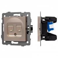 Розетка двойная RJ-12 и Ethernet RJ-45, без рамки Arlight SCT 049850