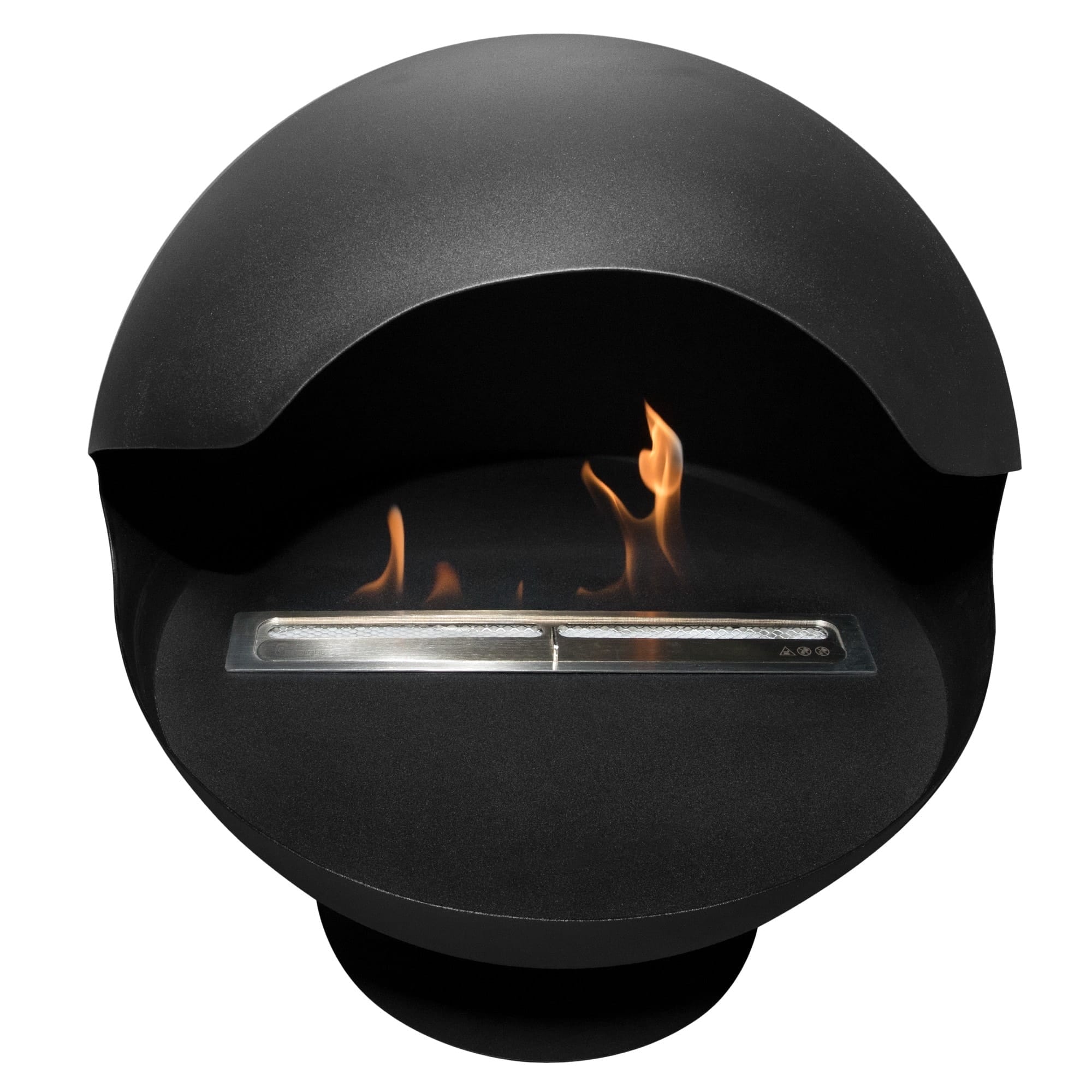 Каминокомплект:Биокамин Firelight BFP/F-55 Sphere+Набор керамических камней М, черные