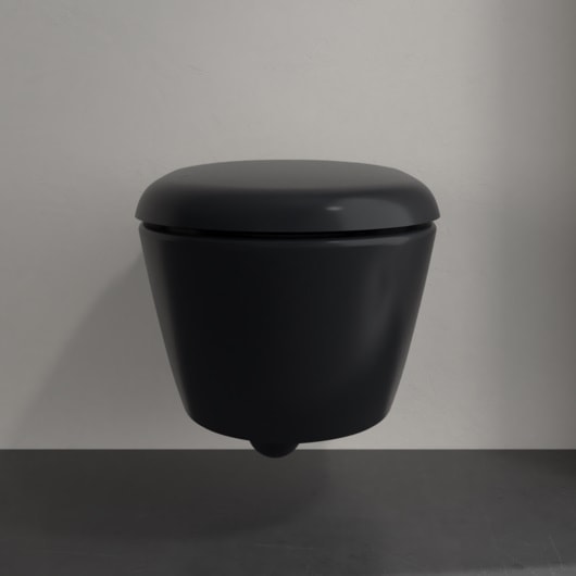 Подвесной унитаз Villeroy&Boch Antao 4674T0R7 чистый черный