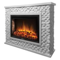 Портал Firelight Quadro 30 камень песчаник античный белый белая эмаль