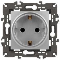 Розетка с заземлением, без рамки Эра Эра Elegance 14-2101-03