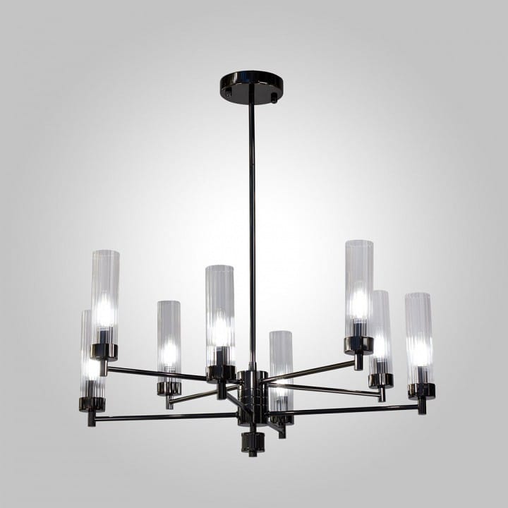 Люстра на штанге AM-Group INDIGO INDIGO SP8 PEARL BLACK