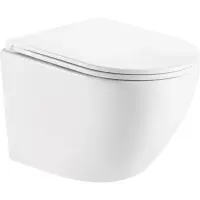 Унитаз подвесной GID Tr2122 безободковый, с сиденьем микролифт, белый