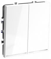 Выключатель двухклавишный с подсветкой без рамки Voltum S70 VLS020201