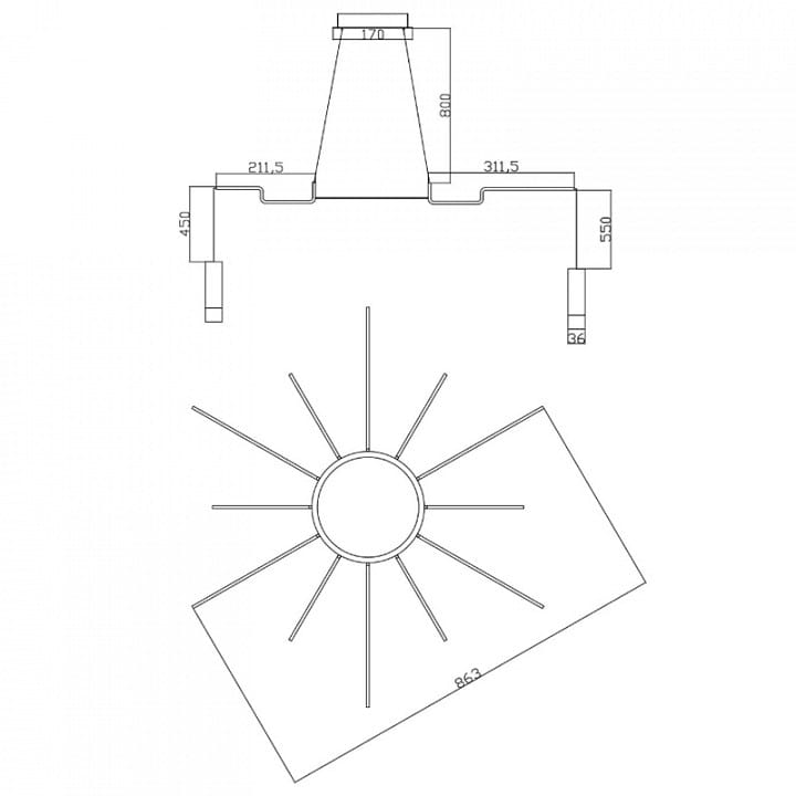 Подвесная люстра Imperiumloft  Suspension01