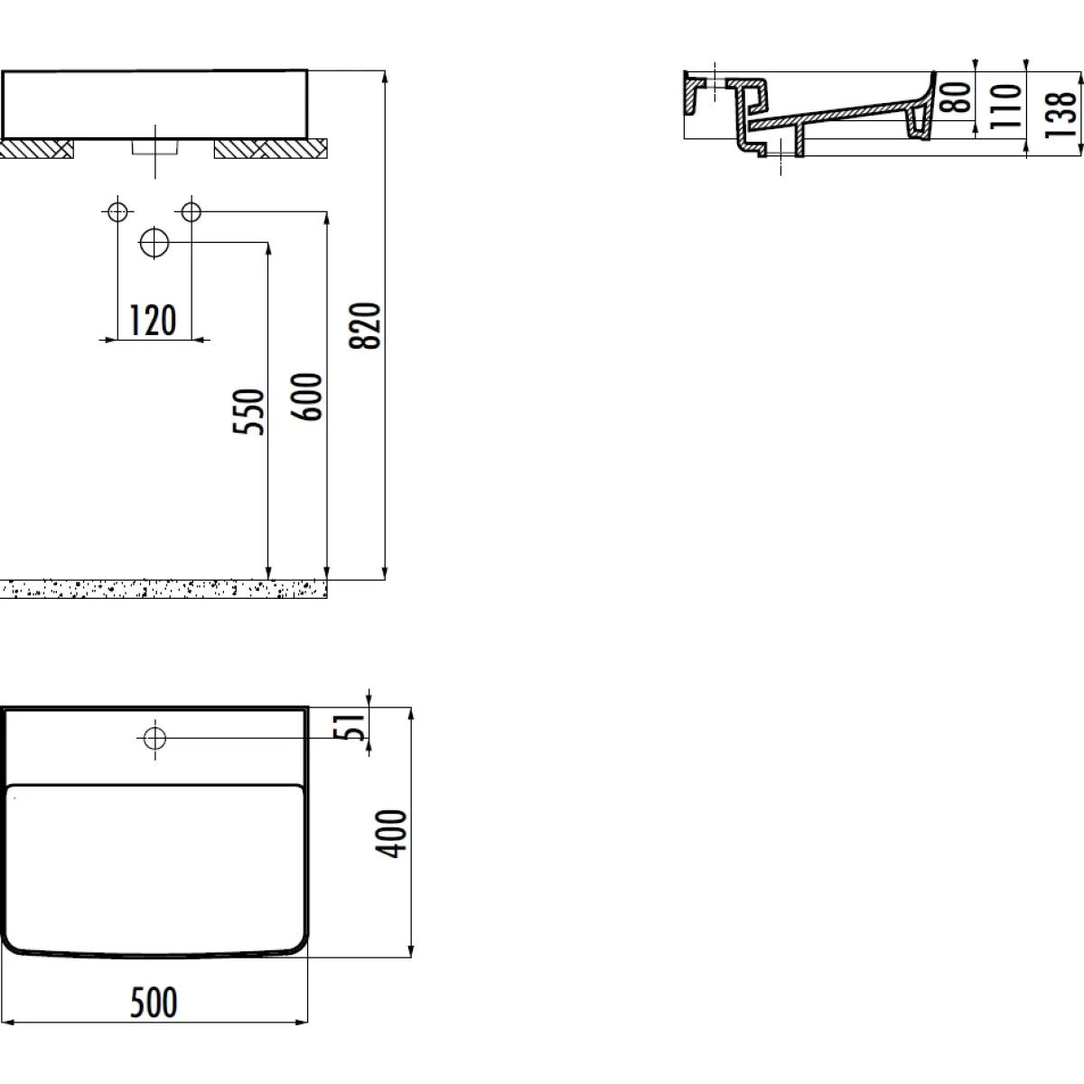 Раковина-чаша Creavit Ruby RB051-00MB42E-0000 50x40 см, накладная, белый матовый