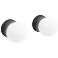 Пара светильников Jacob Delafon Cleo 1889 EB729-MWB матовый серый/белый