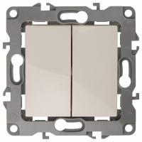 Переключатель двухклавишный без рамки Эра Эра 12 12-1106-02