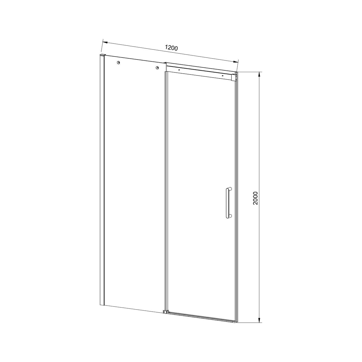 Душевая дверь Vincea Dice 120 VDS-4D120CL хром