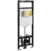 Инсталляция для унитаза WasserKRAFT Alme 15 15TLT.010.ME.MG03 с кнопкой смыва, золотой матовый