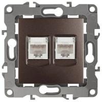 Розетка двойная Ethernet RJ-45 без рамки Эра Эра 12 12-3108-13