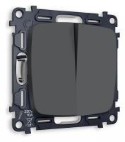 Выключатель двухклавишный без рамки Ambrella Volt Quant MO903010