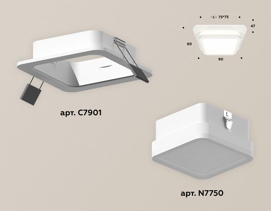 Встраиваемый светильник Ambrella Light XC XC7901012