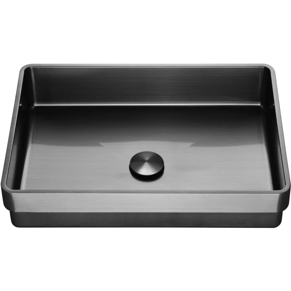 Раковина Abber Wasser Kreis AF2401GM 51x36 см, встраиваемая сверху, оружейная сталь матовый