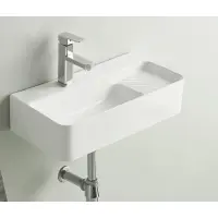 Раковина-чаша CeramaLux 78691 60x30,5 см L, накладная, подвесная, белый