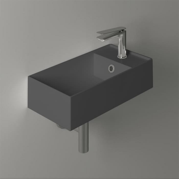 Раковина Simas Agile 50 AG50 antracite matt*1 правая антрацит матовый