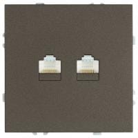 Розетка двойная Ethernet RJ-45 без рамки Stekker Эмили 49926