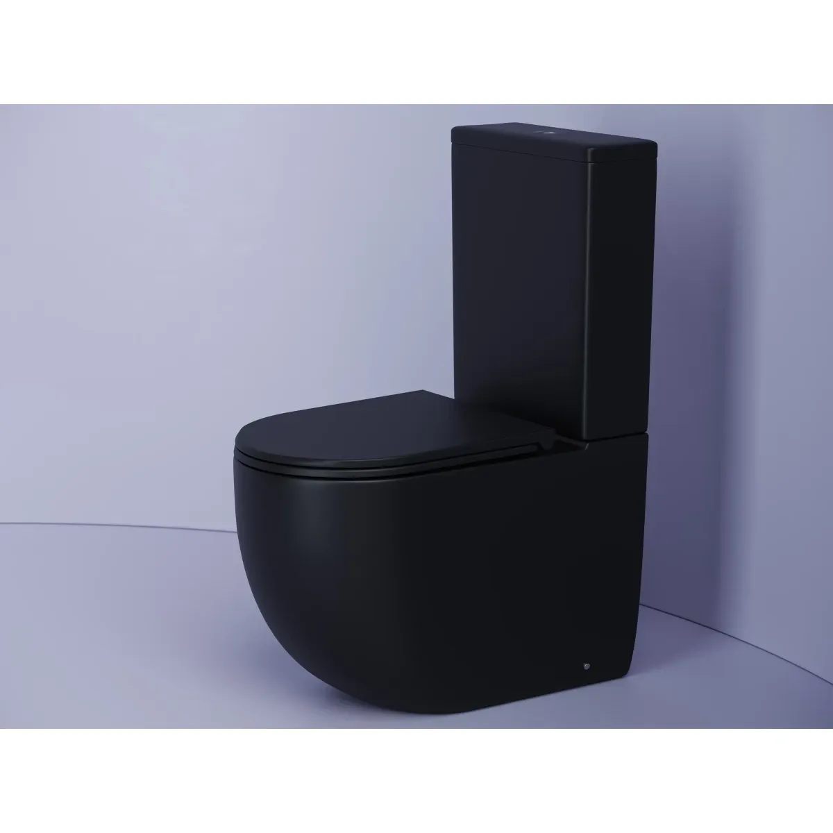 Унитаз-компакт Ceramica Nova Metropol CN4001MB безободковый, с сиденьем микролифт, черный матовый