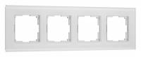 Рамка на 4 поста Werkel Senso (белый, стекло soft-touch) W0043101