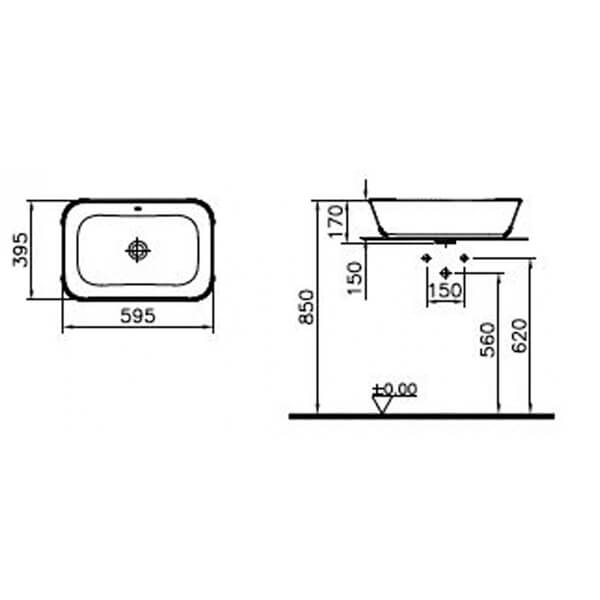 Раковина-чаша Vitra Geo 60 см 7425B003-0012 белый