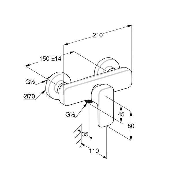 Смеситель для душа Kludi Renon 42831N075 брашированное золото