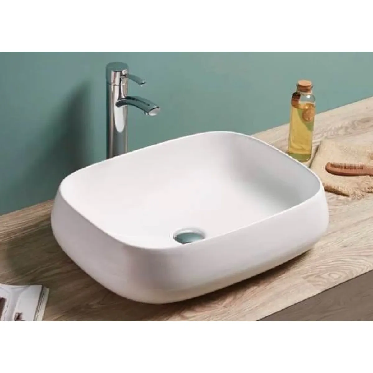 Раковина-чаша CeramaLux 9243 57,5x42,5 см, накладная, белый