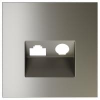 Накладка для ТВ-розетки и RJ-11 или RJ-45 Voltum S70 VLS002704