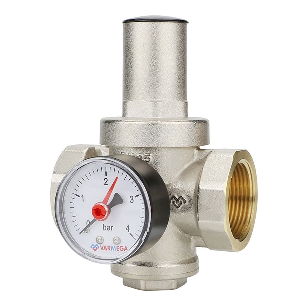 Редуктор давления VARMEGA 1 PN25 поршневой с присоединением к манометру VM12703