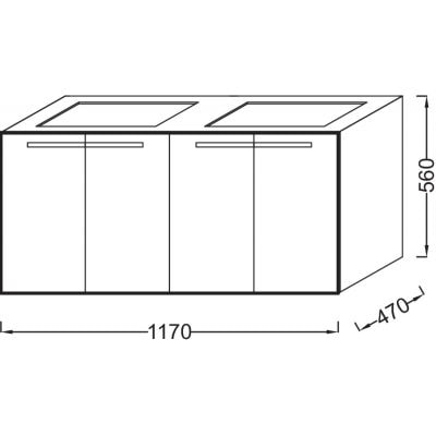 Тумба под раковину Jacob Delafon Struktura 117 EB1283-N18 белый