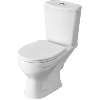 Унитаз-компакт Santeri Ultra 1.P401.3.S00.00B.F (4607143319653) косой выпуск, с сиденьем, белый