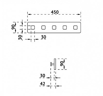 Вешалка Abber Stein AS1650 белая матовая