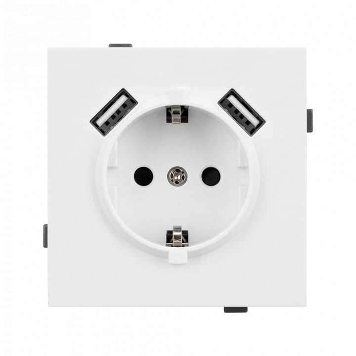 Розетка с заземлением и 2хUSB type A, без рамки Arlight SCT-TENDO 054082