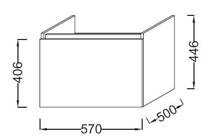 Тумба под раковину Jacob Delafon Parallel 57 EB514-E10 квебекский дуб