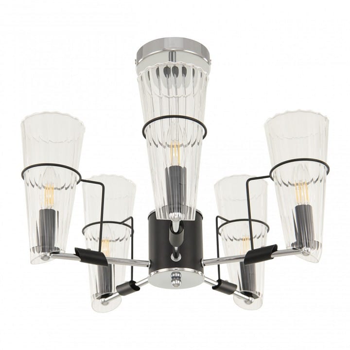Люстра на штанге Arte Milano Napoli-328107 328107/5 CR.BK