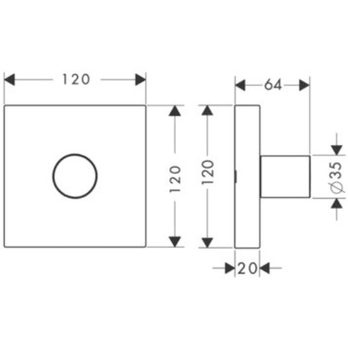 Вентиль для душа AXOR Starck shower collection 10972000