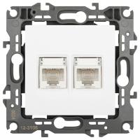 Розетка двойная Ethernet RJ-45 без рамки Эра Эра 12 12-3108-01М
