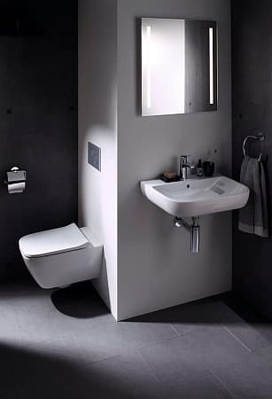 Подвесной унитаз Geberit Smyle Square 500.683.00.2 с крышкой-сиденьем