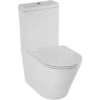 Унитаз-компакт Jacob Delafon Rodin+ UJAB102-00 + ETAB232-00 + E23280-00 безободковый, с сиденьем микролифт, белый